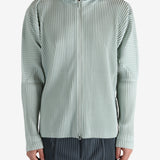 Blue jacket worn by a person, showing the jacket's fit