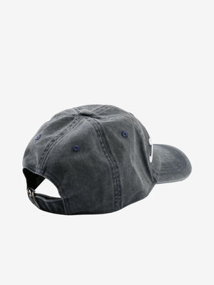 Blue baseball cap,back view.