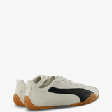 Tan shoes, side view