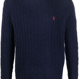 POLO RALPH LAUREN - Men Long-Sleeve Wool/Cashmere Cable Knit Crewneck Sweater