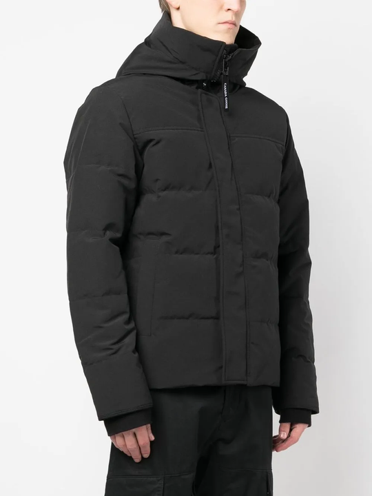 worn by a person, showing the black jackets-coats fit