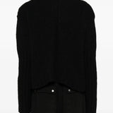 Black knitwear, full body view