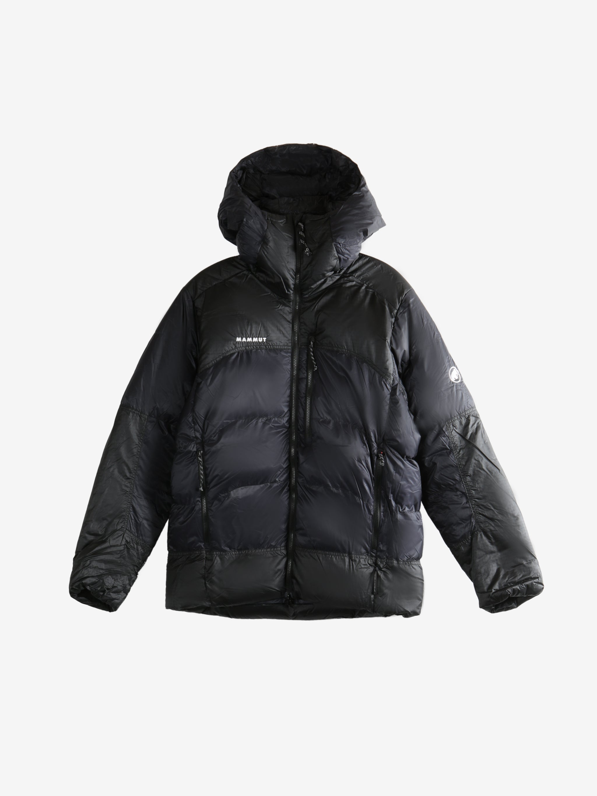Black puffer jacket,front view