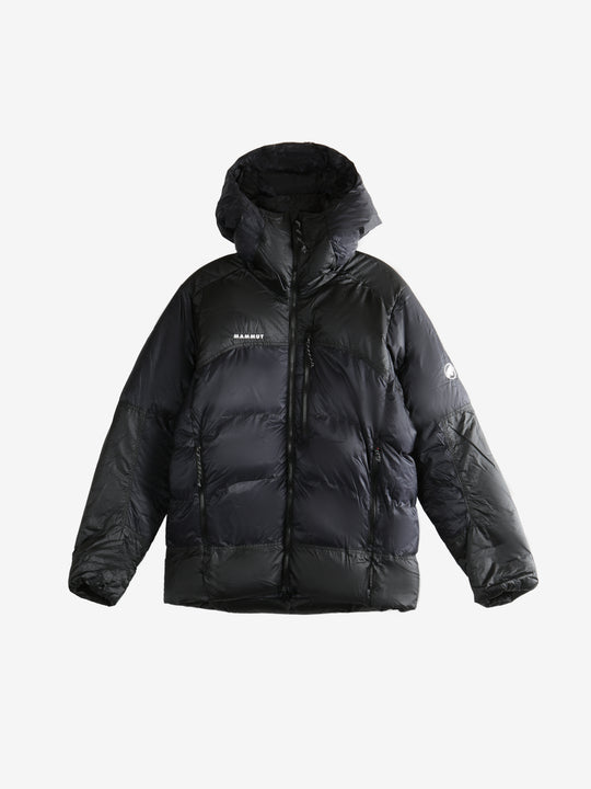Black puffer jacket,front view