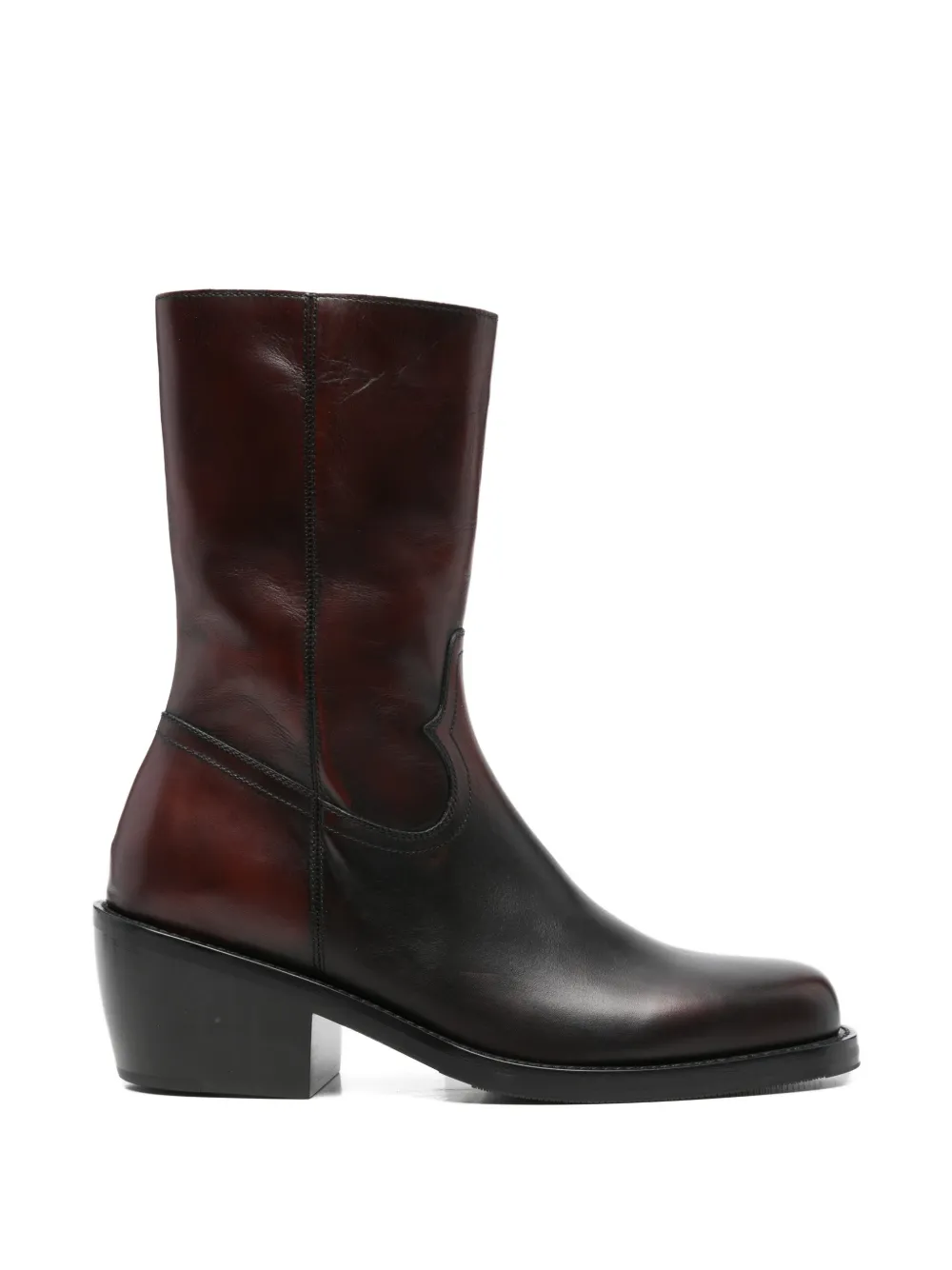 Brown boots, front view