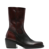 Brown boots, front view