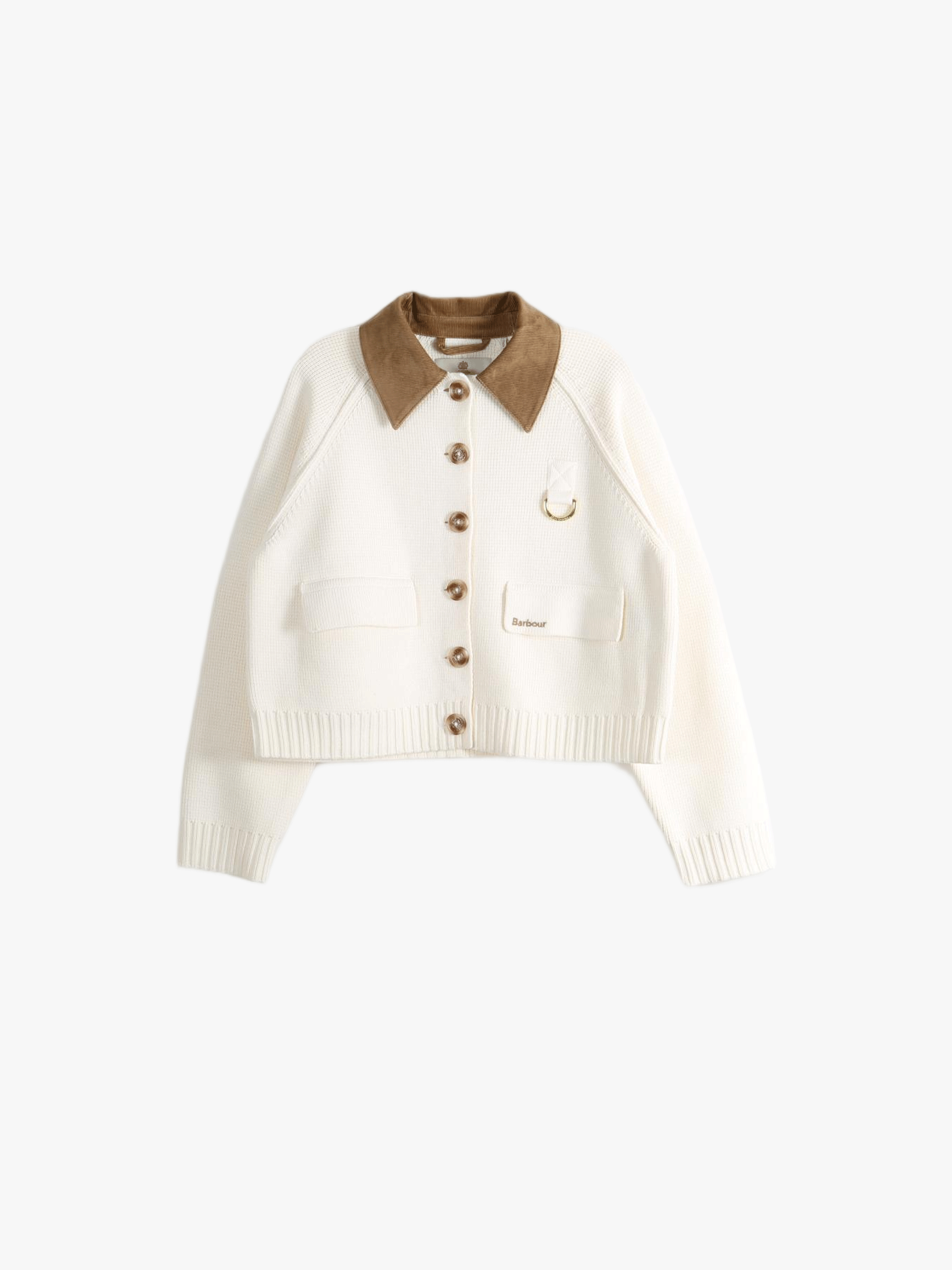 Tan knitwear, front view