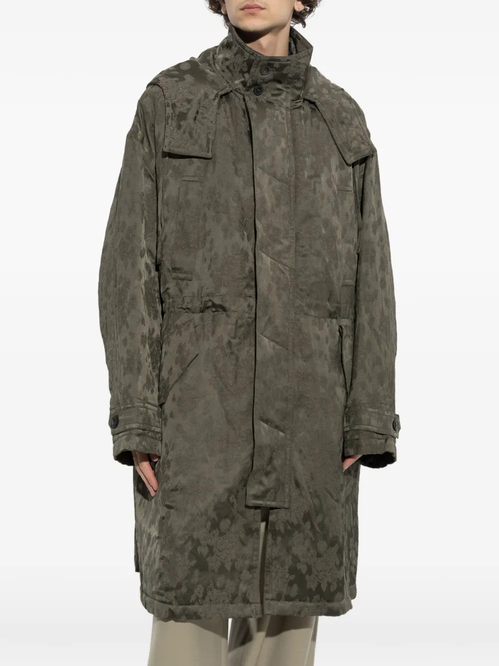 Green jacket, full body view