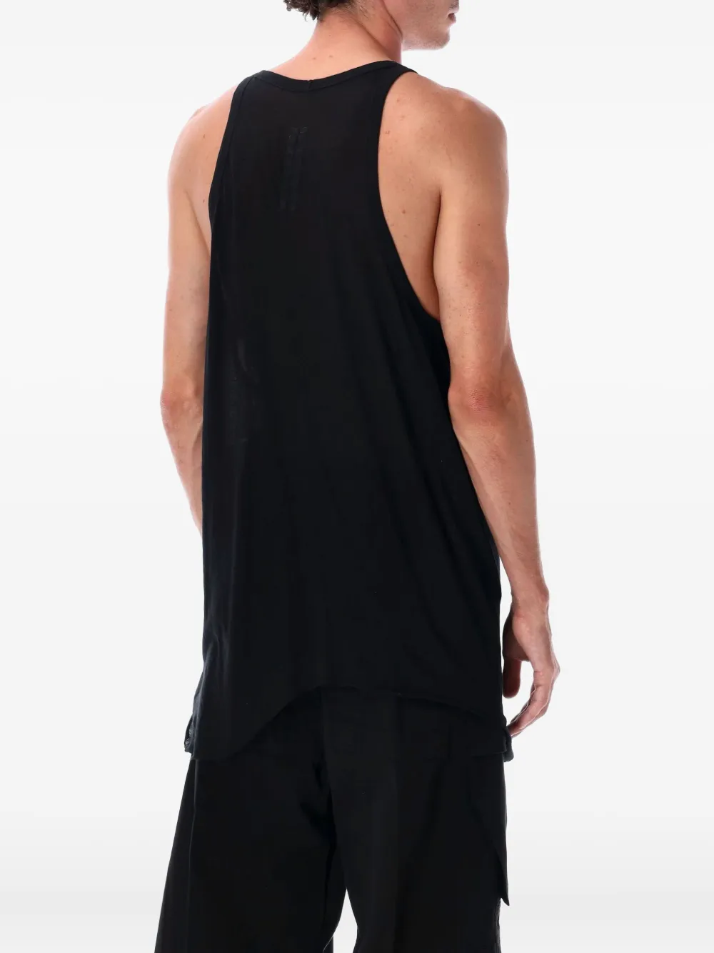 Black tops, full body view