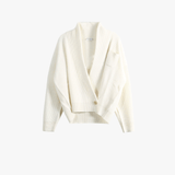 Tan knitwear, front view