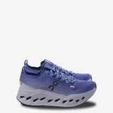 Purple sneakers, front view