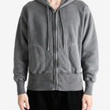 Grey hoodie, full body view