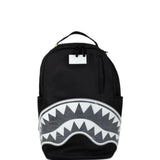 SPRAYGROUND - Shark Central White Stencil Shark Black Nylon Backpack