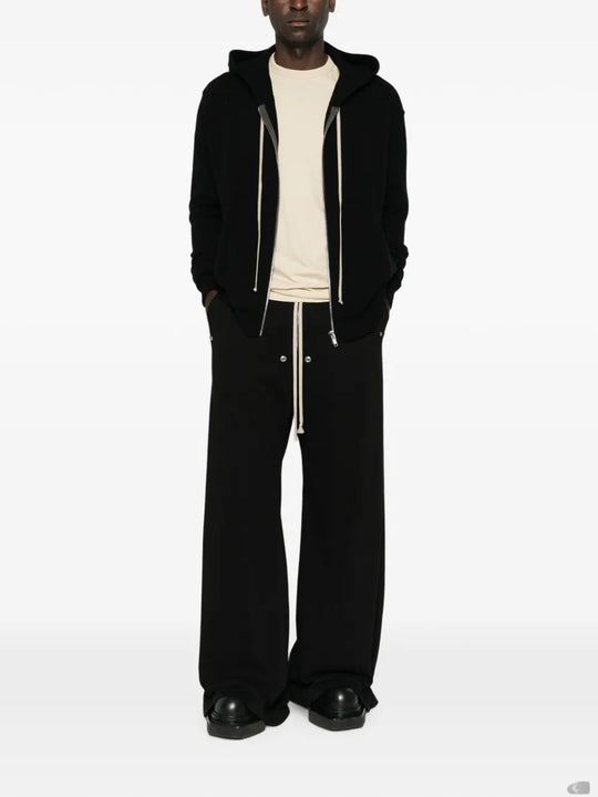 Black hoodie, full body view