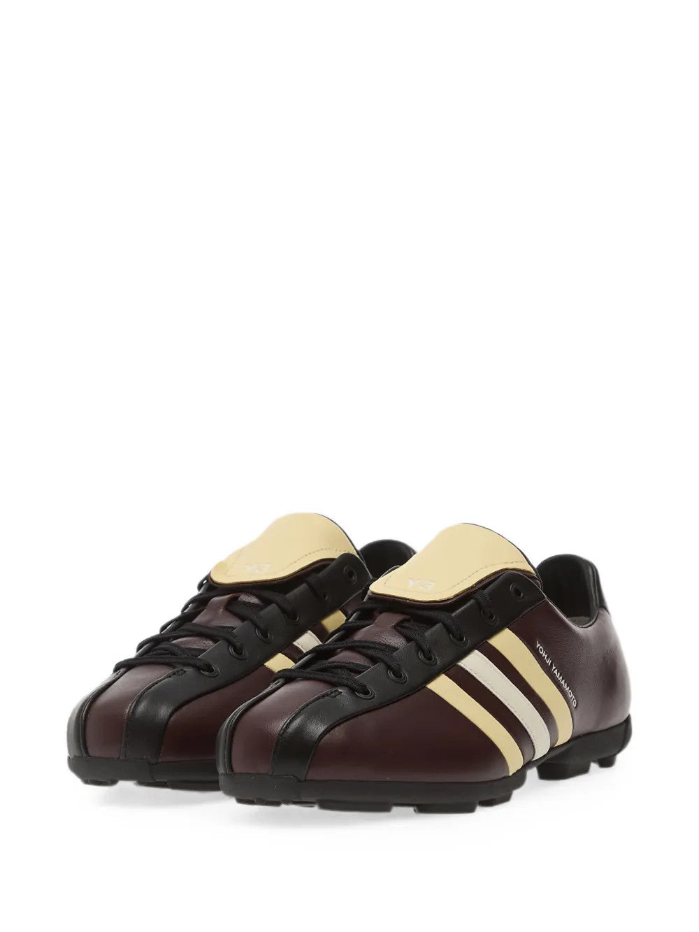 Burgundy shoes, front view