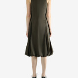 Brown dress, full body view