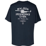 Navy t-shirt, back view