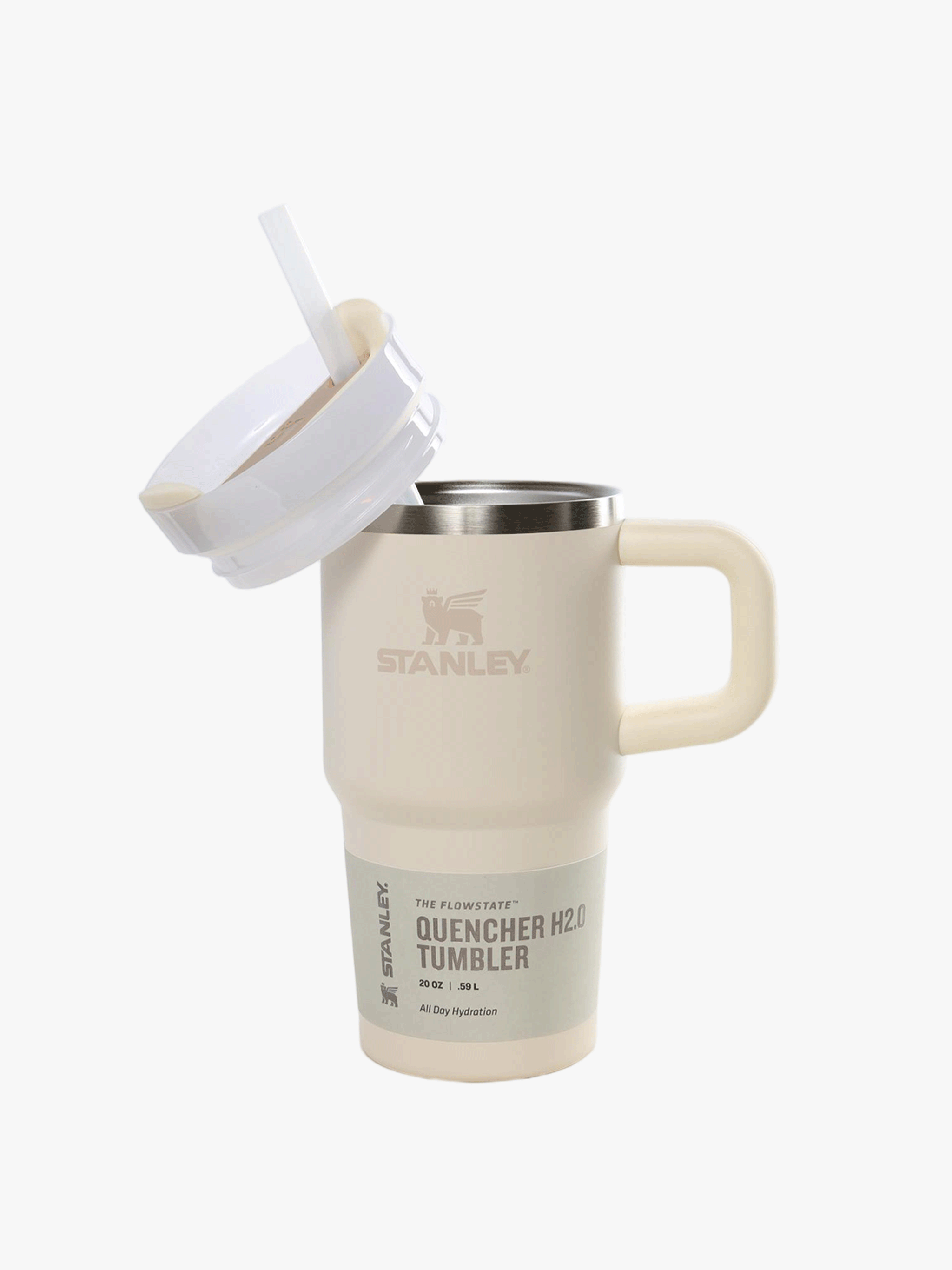 Tan tumbler,side view