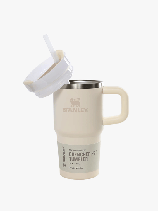 Tan tumbler,side view