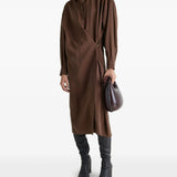 Brown dress, full body view