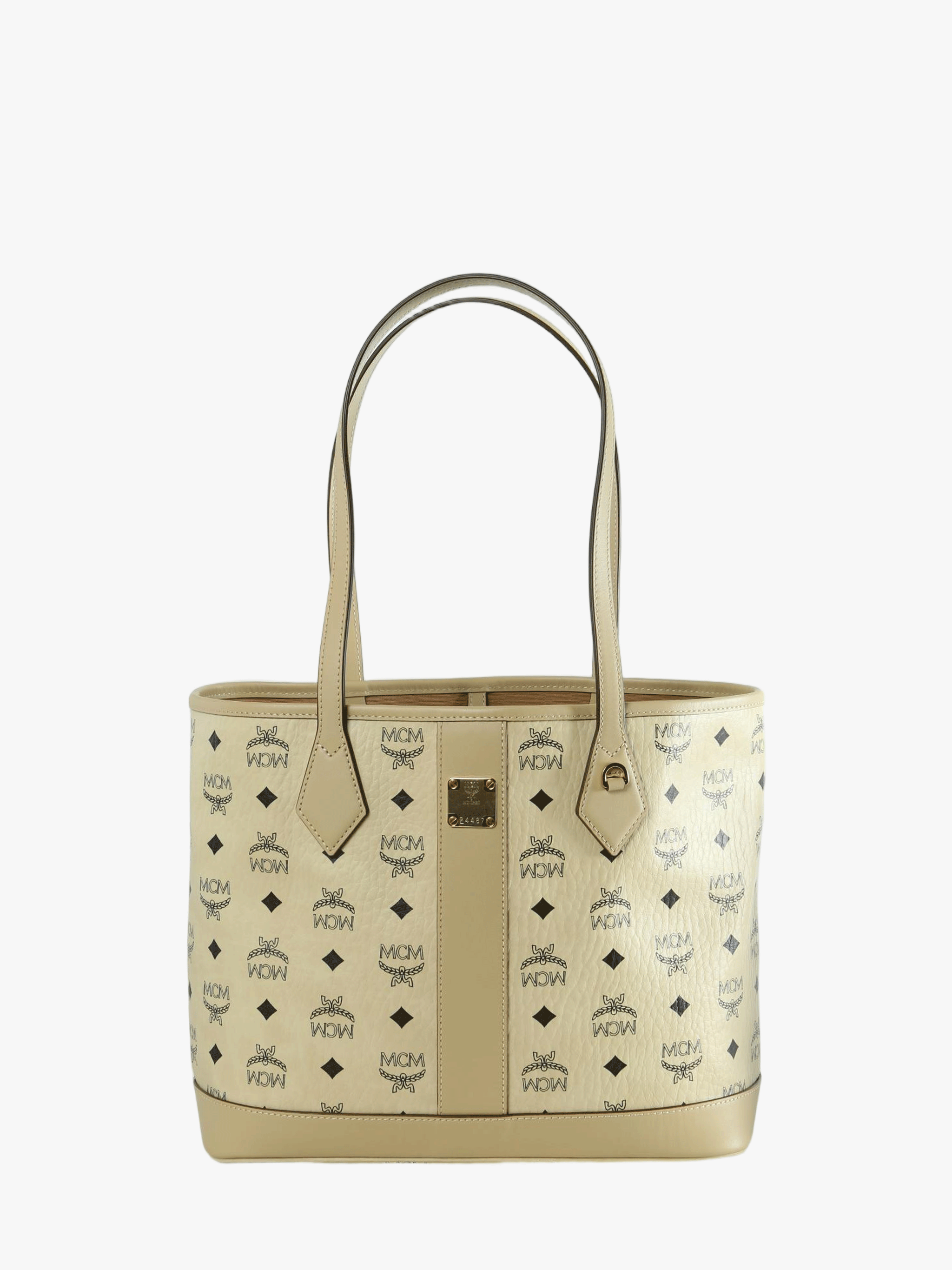 Tan bag, front view