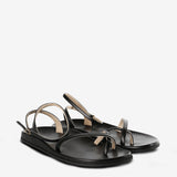 Black sandals, side view