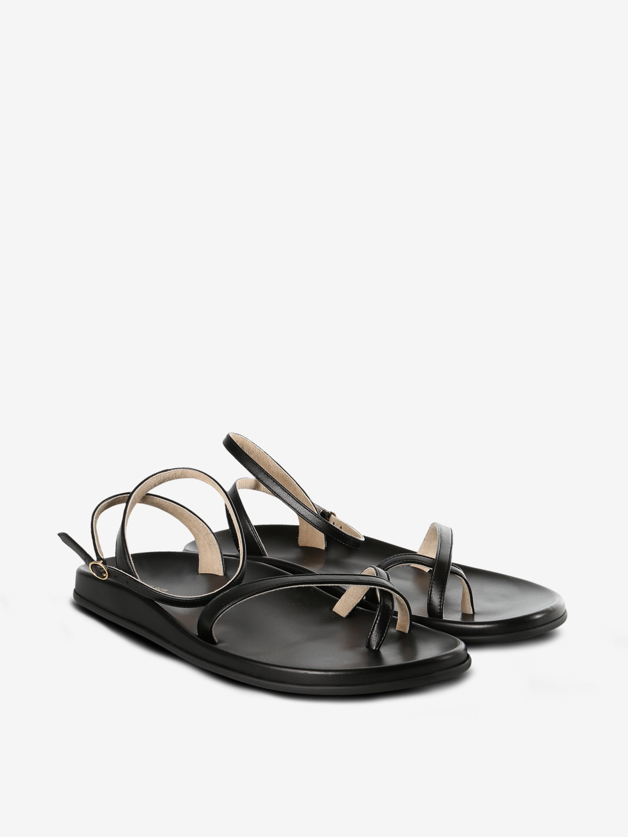 Black sandals, side view