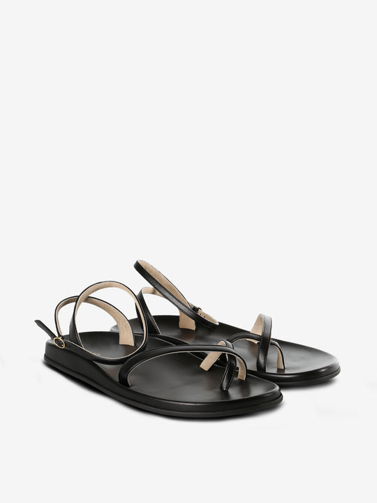 Black sandals, side view