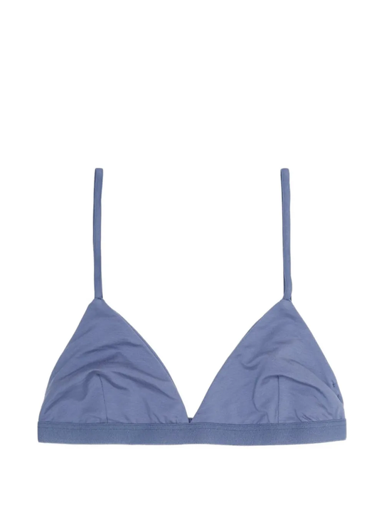 blue bra, front view