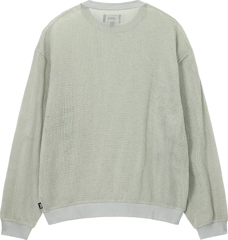 STUSSY - Men Cotton Mesh Long-Sleeve Crew Top