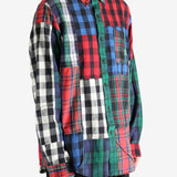 Red shirt worn by a person, showing the  shirt fit