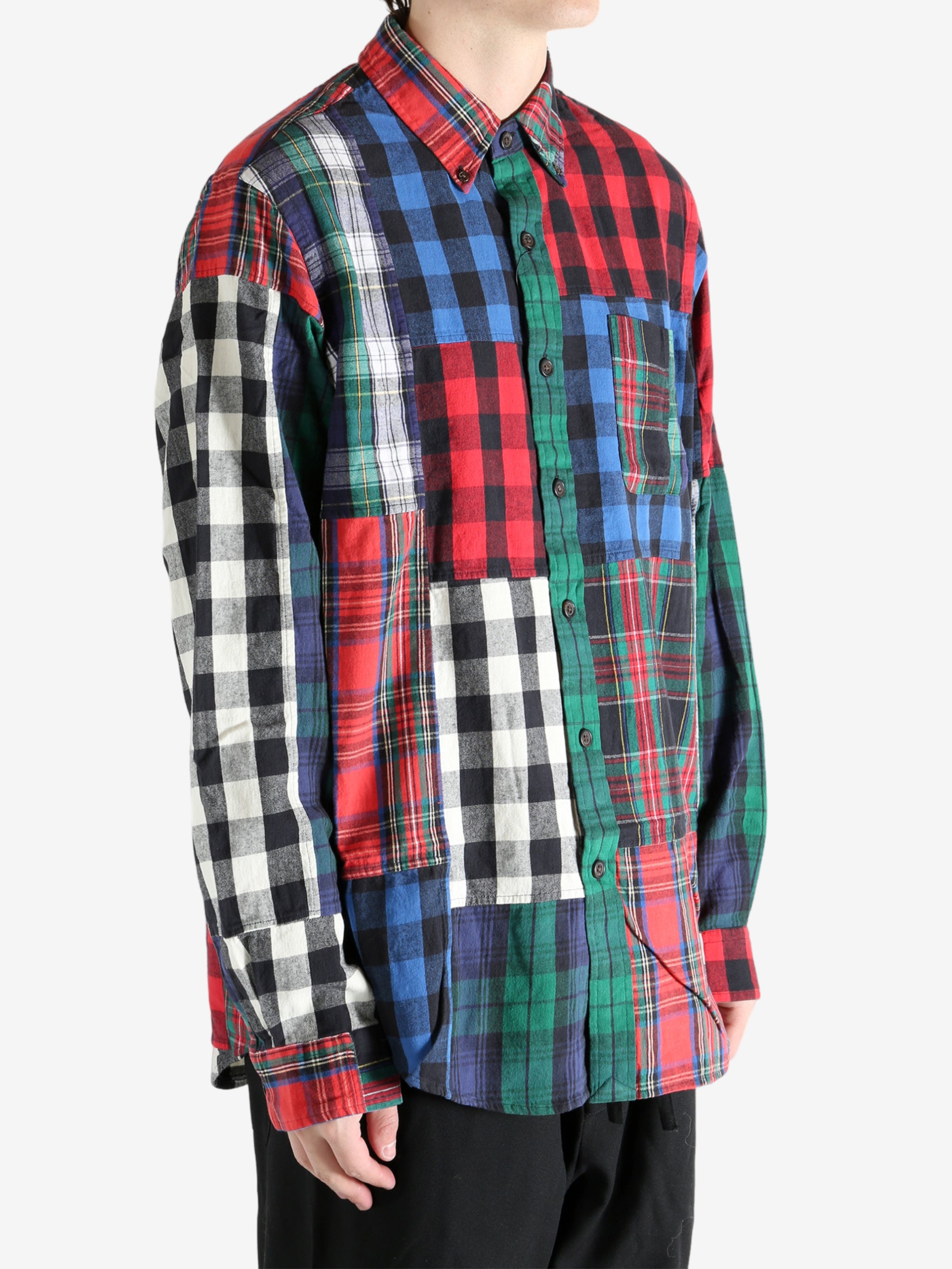 Red shirt worn by a person, showing the  shirt fit