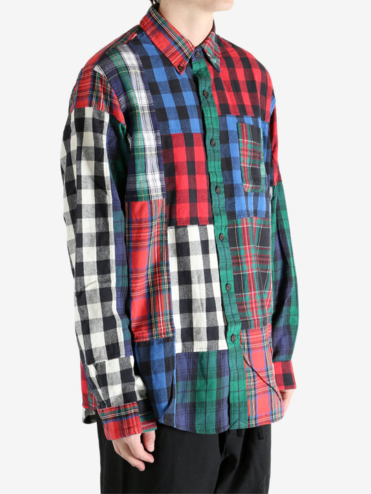 Red shirt worn by a person, showing the  shirt fit