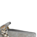 Grey sandals, side view