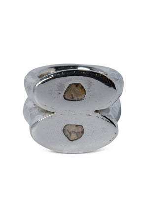 PARTS OF FOUR - Stack Ring (Romans, 0.4 CT, 2 Diamond Slabs, PA+DIA)