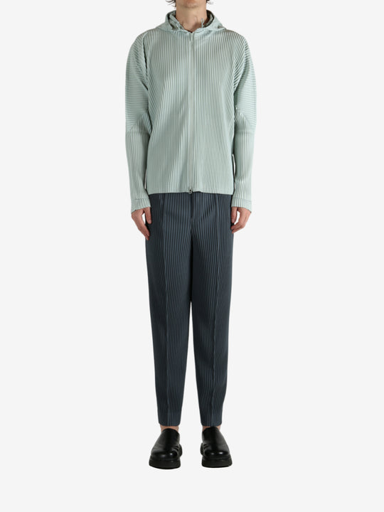 Blue jacket, full body view