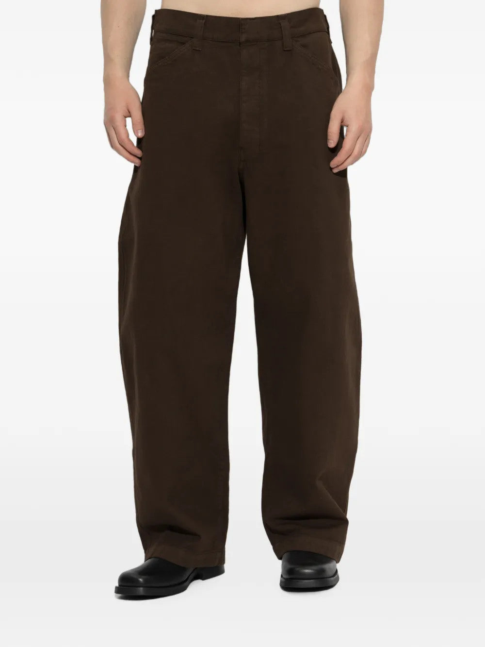 Brown pants, full body view