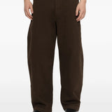 Brown pants, full body view