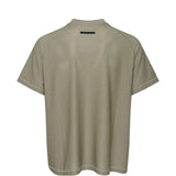 Tan t-shirt, back view