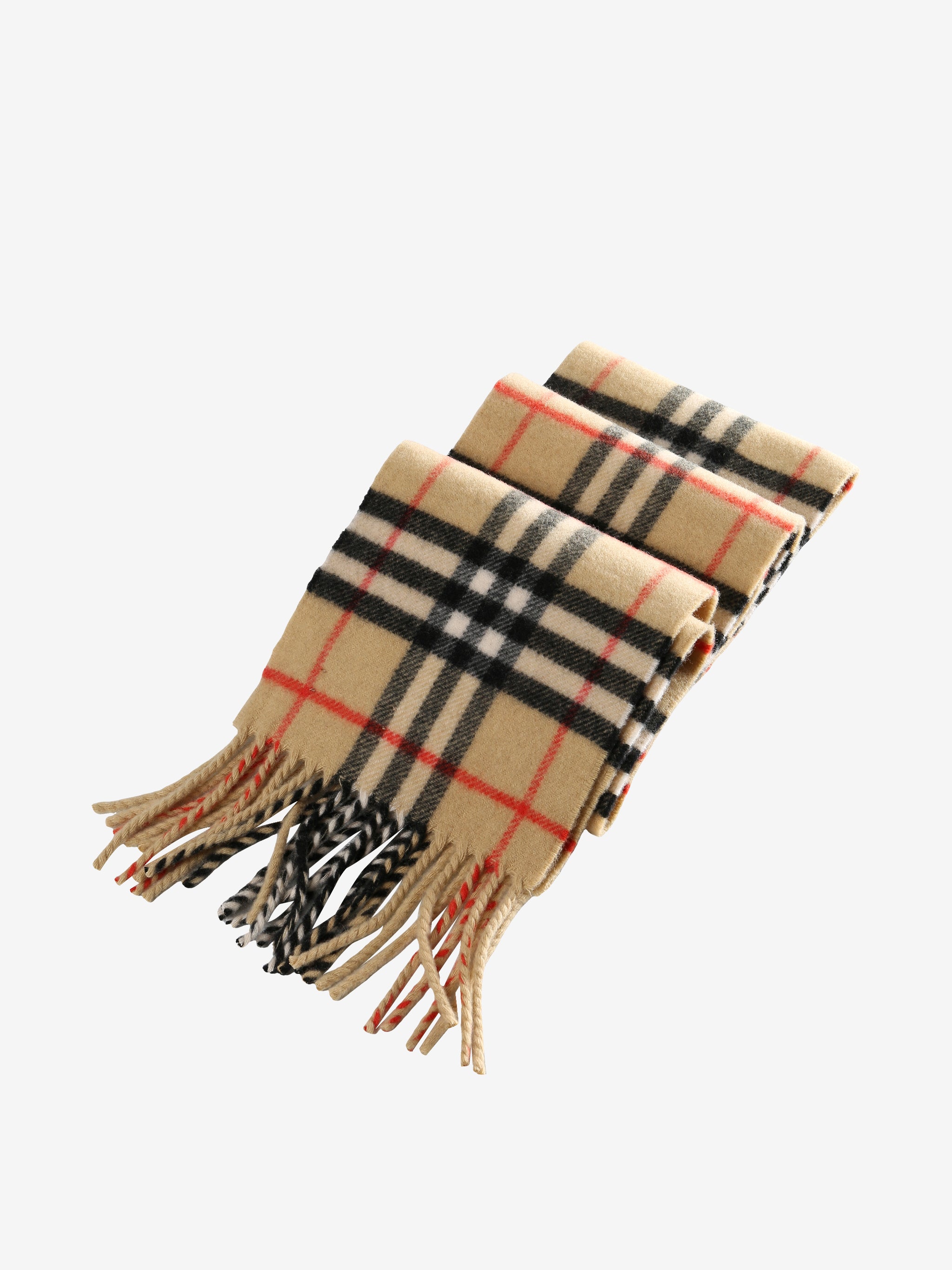 Tan scarf, side view