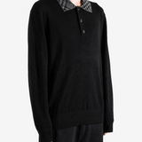 Black shirt, front view