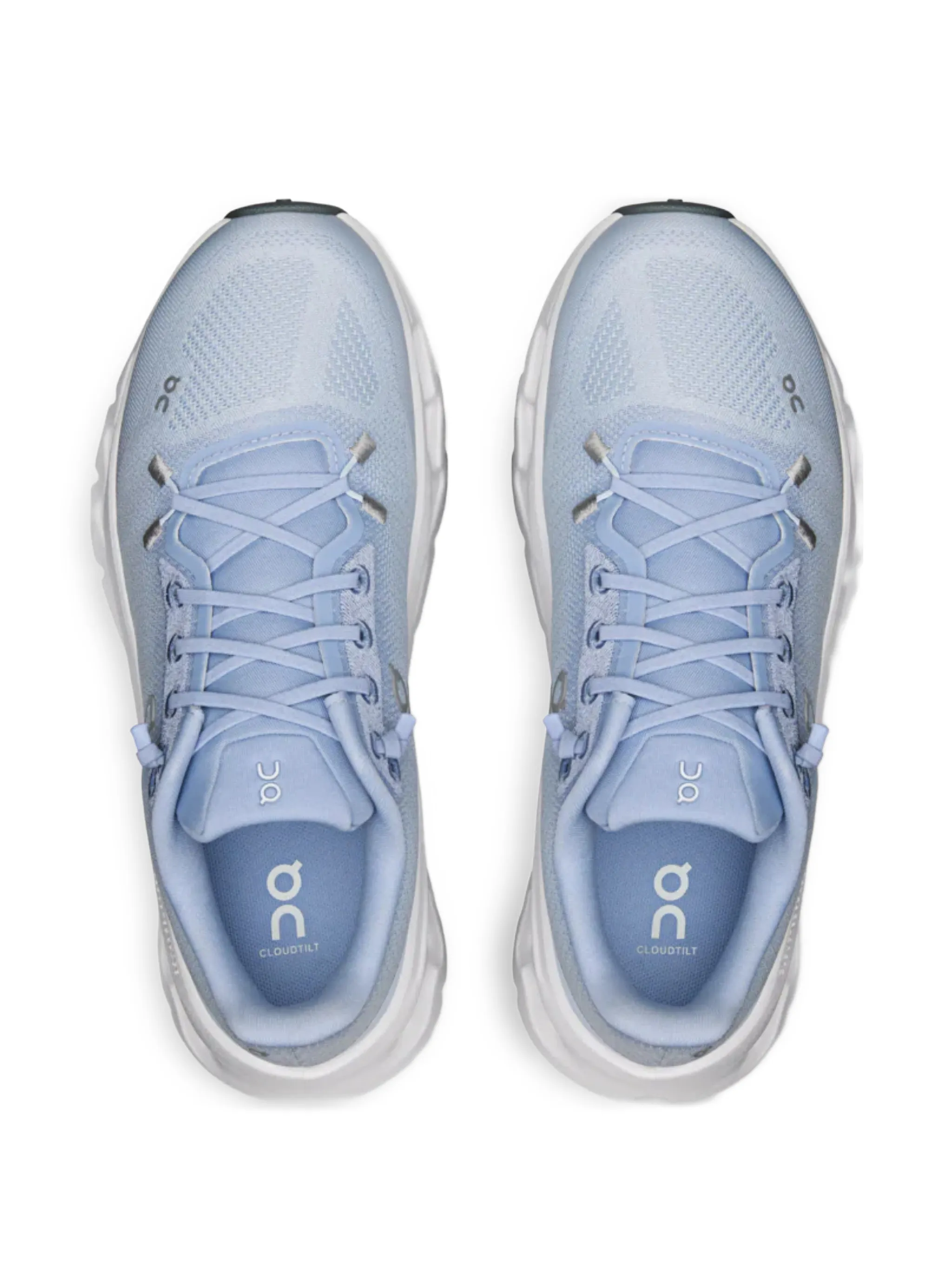 Blue sneakers, top view