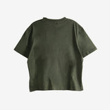 Green t-shirt, back view