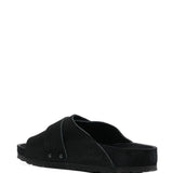 Black sandals, side view
