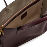 Burgundy bag, side view