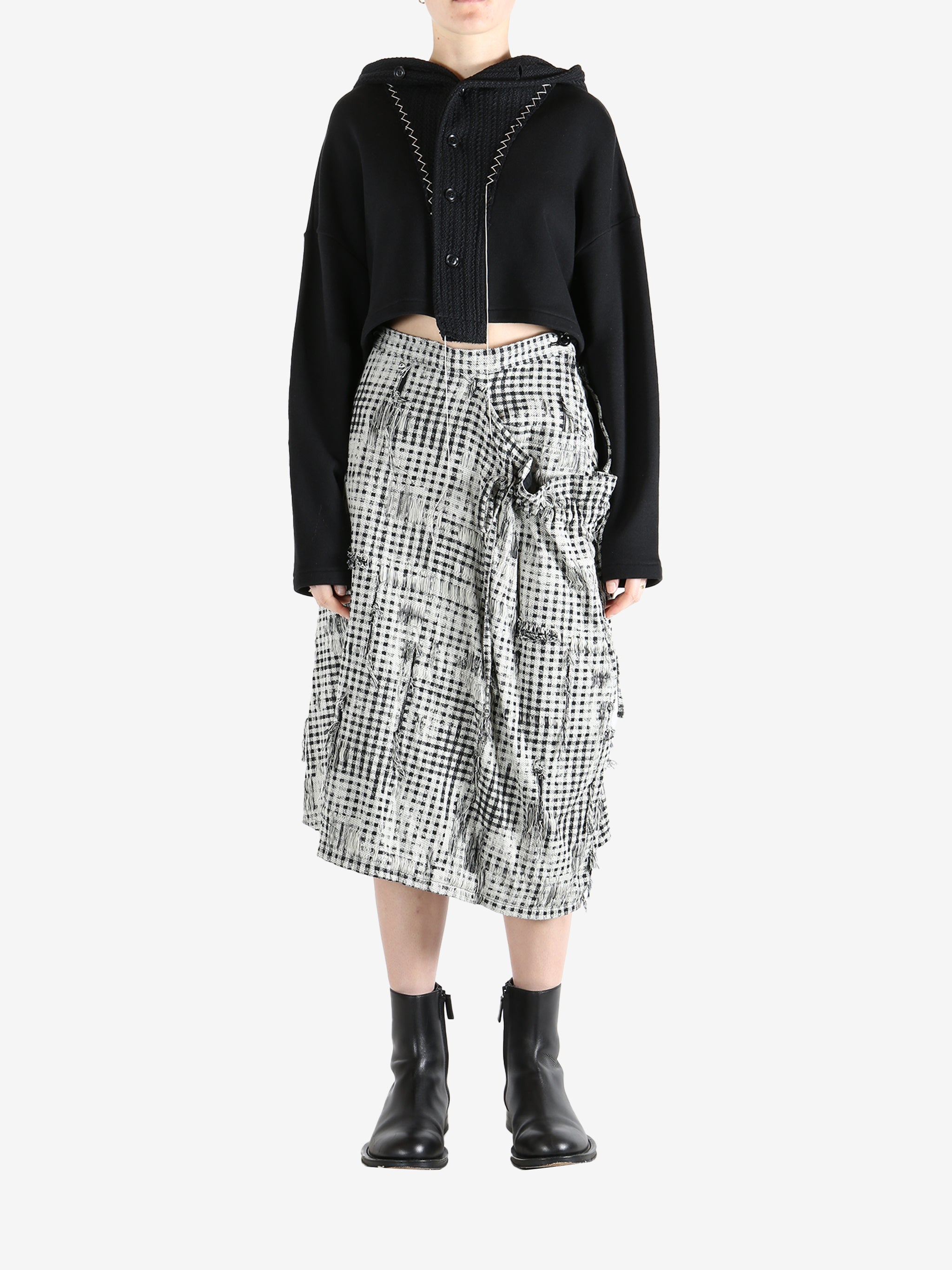 Black coats, full body view