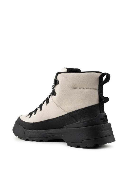 Tan boots, side view