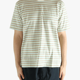 Green t-shirt worn by a person, showing the t-shirt's fit