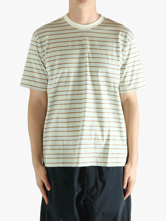 Green t-shirt worn by a person, showing the t-shirt's fit