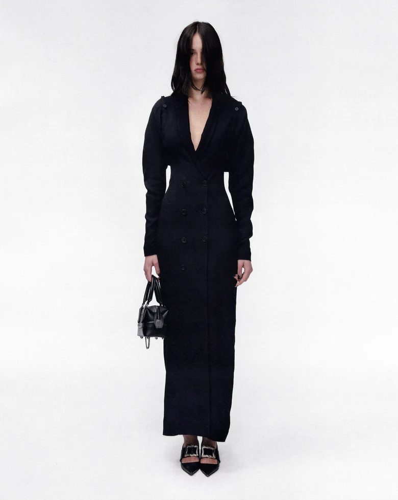 Black dress, full body view